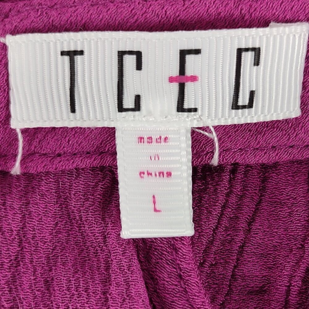TCEC Women's Light Purple, Off The Shoulder Long Sleeve Midi Dress Size L - Picture 12 of 13